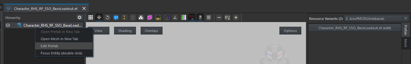 How to edit the prefab